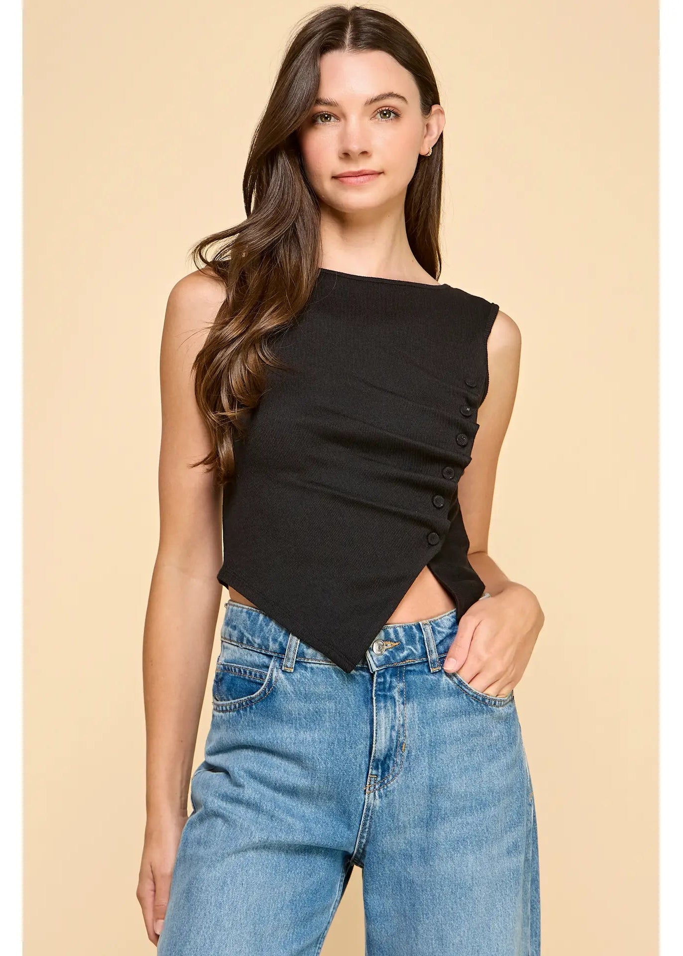 Asymmetrical Knit Tank